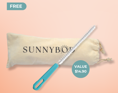 SUNNYBOD™ Refillable Sunscreen Brush Free Brush Pouch and Cleaning Brush