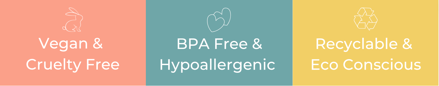 An infographics for SUNNYBOD Refillable Sunscreen Applicator Brushes that are vegan and cruelty free, BPA Free and 100% recyclable. They are a great eco friendly choice for kids and adults to brush on sunscreen.